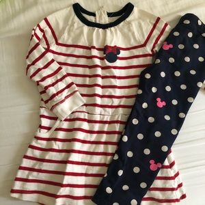 Gap Disney 3T dress and leggings